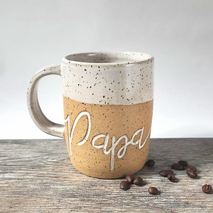 Handmade Personalized Pottery Mug: Carved Custom Message, 16oz Ceramic Coffee Cup - Etsy