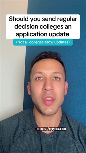 Sending a college an application update during regular decision . . . . #college #collegeapps #collegeadmissions #senioryear #fyp