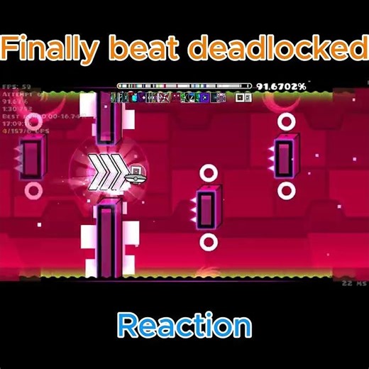 Beat all main levels in gd #shorts #completion #gd #geometrydash #videogames #reaction