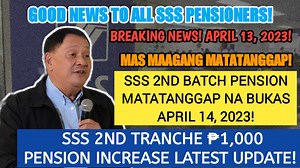 42K views · 935 reactions | Sss Pensioners! 2nd Batch Pension Ngayong Araw Na April 14, 2023! 2nd Tranche ₱1,000 Pension Increase Update! NO COPYRIGHT INFRINGEMENT INTENDED. The copyrighted materials are owned by their respective copyright owner #BabyFranchescaVlogs #SssMonthlyPension #SssBenefits | Baby Franchesca Vlogs | Facebook