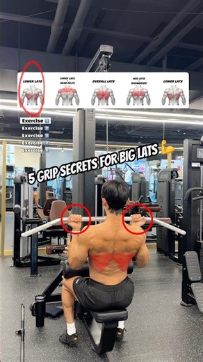 🔽 5 Back Exercises – Grip Variations 🔽 #fitnessshorts #backday #backworkout
