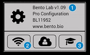 Bento Lab User Manual - Advanced Settings, Wifi, Updates