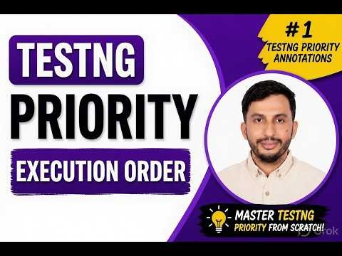 11 TestNG Priority Introduction With Sample Test case demo
