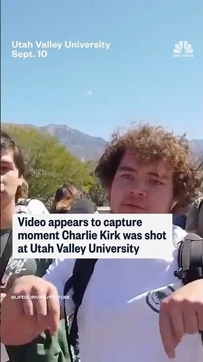Video appears to capture moment Charlie Kirk was shot at Utah Valley University