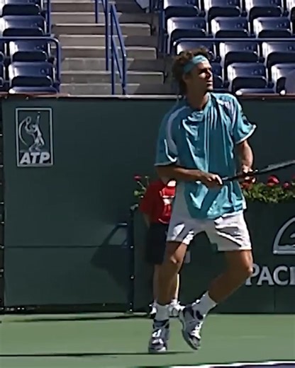 Down but not out 😛 🎥: Guga Kuerten 🆚 Roger Federer, 2003 #TennisParadise | BNP Paribas Open