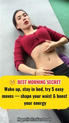 “✨ Morning Belly Routine ✨ No running, no strict rules — just 5 easy moves in bed every morning. ✅ Flatter tummy ✅ Slimmer waist ✅ Better mood & sleep Try it for 7–14 days and feel the difference 🌿💫 #MorningRoutine #FlatTummyTips #SlimWaist #HealthyGlow #DailyWellness #SelfCareJourney #NaturalBalance” | Anna SlimBelly