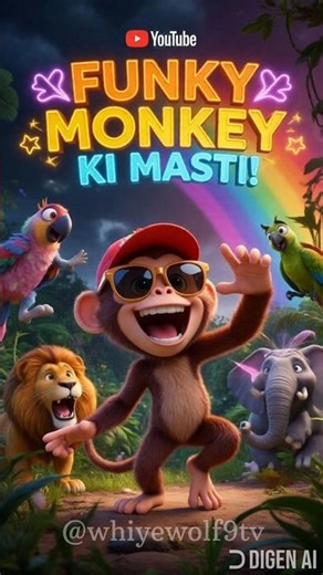 funky monkey ka dance| #shorts #cartoonstoryforkids