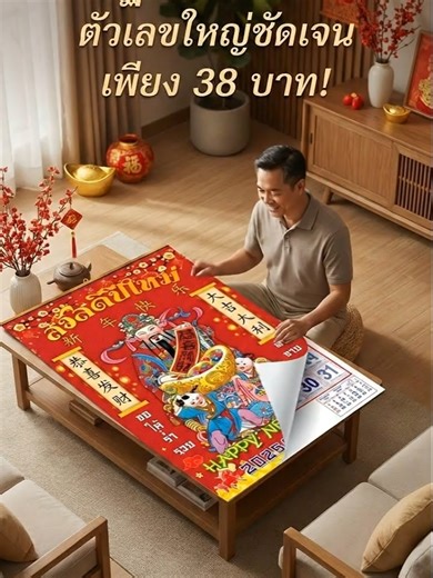 ปฏิทินจีนปีใหม่ มงคลสุดๆ ตัวเลขใหญ่ชัดเจน ราคาแค่ 38 บาท ลองสั่งไปตกแต่งบ้านกันนะ! #ปฏิทินจีน #ปีใหม่ #มงคล #ของตกแต่ง #สินค้าราคาถูก