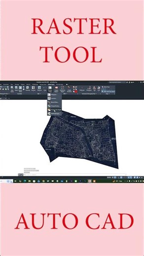 how to clean Mouja Noksha using the AutoCAD Raster Tool #autocad #gnacad #mouzamap