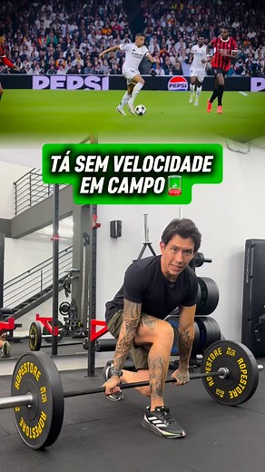 Tá sem velocidade em campo?🥵 Pra melhorar habilidades motoras e capacidades físicas você vai necessitar treiná-las no ambiente competitivo, que é o campo.⚽️ O treino complementar na academia vai auxiliar e dar mais repertório e poder de repetição para potencializar essas habilidades físicas, como: acelerar, manutenção da velocidade, troca de direção.⚡️ Por isso a importância de saber quais exercícios você está inserindo nos seus treinos e se eles realmente estão treinando essas habilidades e co