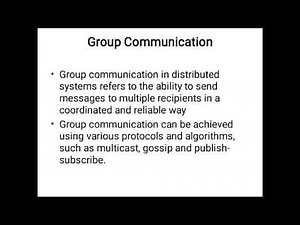 Group Communication in Distributed System