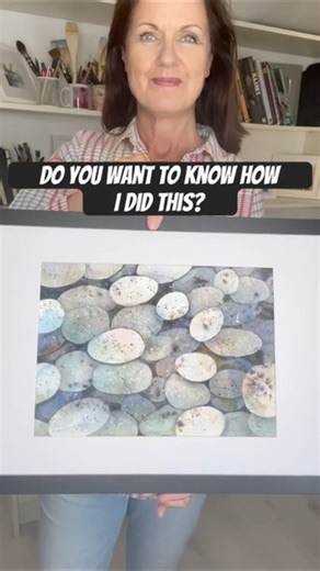 13K views · 92 reactions | Negative painting in Watercolour to create 3-D pebbles. #Watercolour #watercolor | Karen Rice Art | Facebook