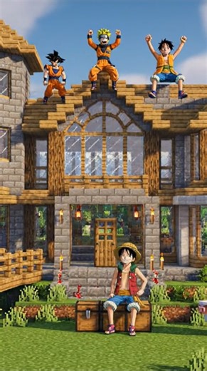 4 Anime Legends. 1 Minecraft World. Can they Build a Home? #minecraft #minecraftfactions #anime