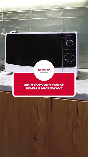 Bikin popcorn praktis dan gampang pakai microwave dari Sharp. Warnanya putih, cantik, aesthetic untuk menghiasi dapurmu. Save, share dan cobain bikin ya di rumah! #microwave #penghangatmakanan makanan #popcorn #popcornDIY#pintarpakaisharp #Promoguncang99