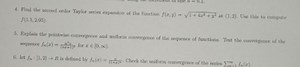 Find the secuend order Taylor series expansion of the functions... | Filo