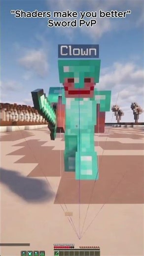 "Shaders make you better" Sword PvP || #minecraft #shorts