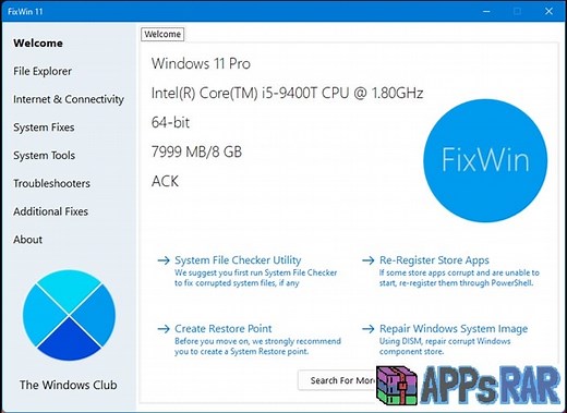 FixWin 11 | من أفضل برامج إصلاح اللابتوب وحل مشكلات ويندوز