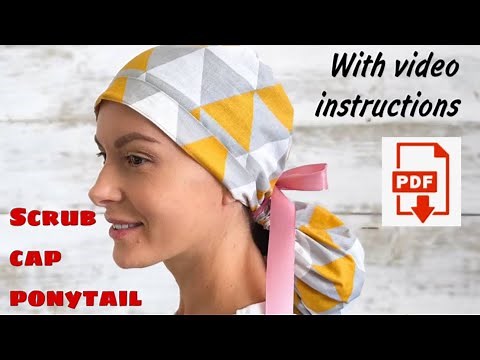 How easy and simple to sew a ponytail scrub cap!