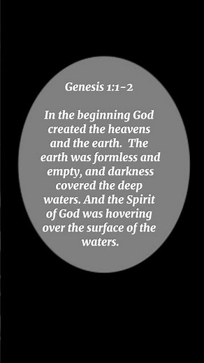 Genesis 1:1-2 First Verse OfThe Bible