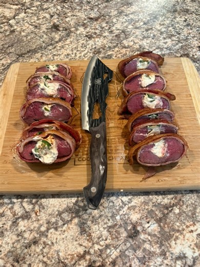 Don’t overthink venison. This bacon wrapped backstrap is always a win. #venisonrecipes #baconwrappedbackstrap #wildgamekitchen #deerseason #outdoorkitchenlife | The Average Dad Cooking Channel