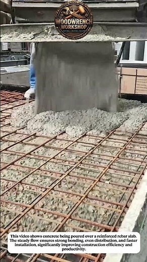 Concrete Pouring on Rebar Slab | Fast & Efficient Construction Process