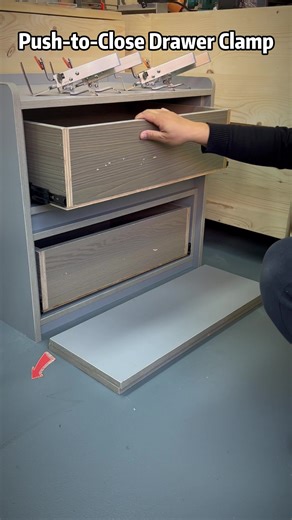 Switch between drawer types in seconds! The quick-change jaw system adapts to handleless, traditional, and specialty drawers instantly. No tools required! #woodworking #tools #DIY #easydiy #christmas2025 #ProTips #2026