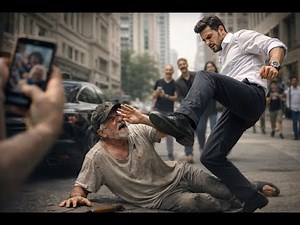 Pateó a un anciano frente a todos… sin saber quién era en realidad