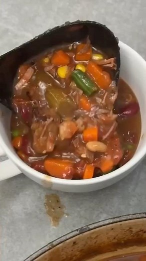 Beef and Bean Soup Recipe | 40g Protein Budget Soup $3 Per Serving #soupseason #cooking