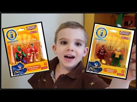Imaginext DC Super Friends: Flash, Aquaman, Cyborg, Martian Manhunter, Plastic Man #toys