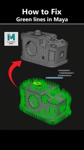 Parveen Singh on Instagram: "How to Fix Green Lines in Maya Like a Pro There was a Green Line on the Vertex in Maya In this Video shows how to fix the green lines in Maya by correcting vertex normal. it's a simple and pro method to solve the quickly and properly Follow for more Maya 3D Tips and tricks 🚀 #maya #3dmodeling #3dtips #maya3d #modeling #proartist #3d #3dartist #design #modelingtips #design #hardsurface #learn3d #reelsinstagram #shorts #mayatutorial"