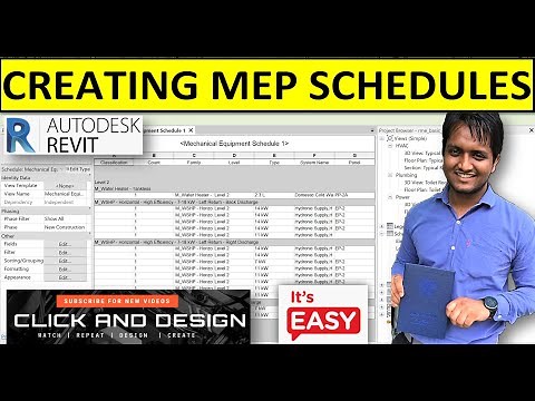 Creation of MEP Schedules and Quantities🧮🗒🖊 | Revit MEP💻 | Step by Step✅ | English🌐