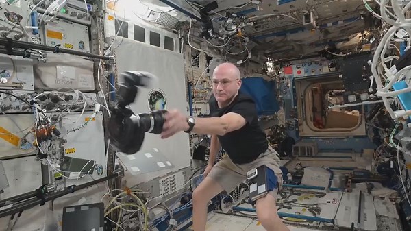 Astronaut's creative camera shot in space
