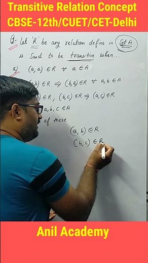Transitive Relation concept #maths #algebra #mathtrick