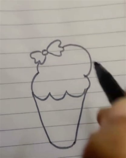 draw a cute ice cream