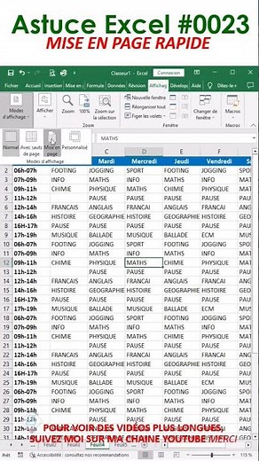 Quick Layout in Excel 💯