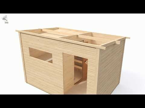 Karibu Saunahaus Flachdach Montagevideo