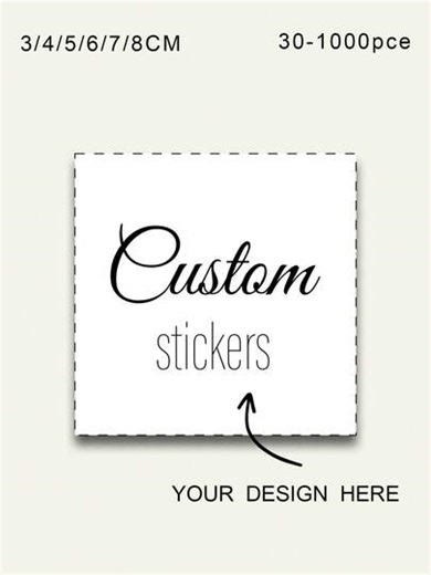 3cm/4cm/5cm/6cm/7cm/8cm 30/60/120/240/500/1000pcs Customized Stickers, Personalized Business Labels, Custom Stickers And Logos, Wedding Baptism Birthday Stickers, Design Your Own Stickers, Personalized Birthday Stickers,Wallpaper Stickers Wall ,Kids-Activity | SHEIN
