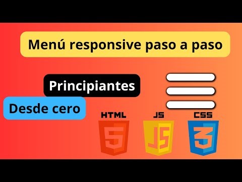 Como hacer un MENU RESPONSIVE con JAVASCRIPT | Menu responsive con html y css paso a paso