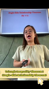 1K views · 19 reactions | Triangle Inequality Theorem 2 (Angle-Side Relationship Theorem) #mathematics #Math8 #mathtutor #mathlesson #mathematician #MathTinik #mathskills #mathisfun #mathteacher #MaamPagayon | Mommy Eiram MiniVlog | Facebook