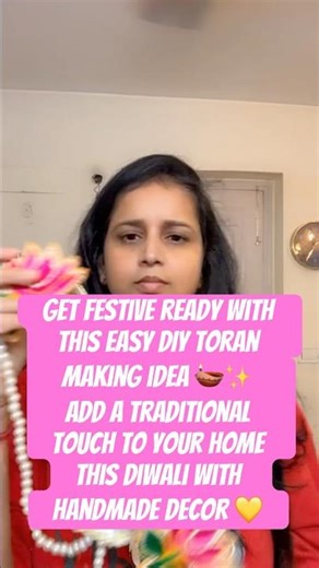 Beautiful Toran Making Idea for Diwali Decoration | Easy DIY Door Hanging | Craft with Amita