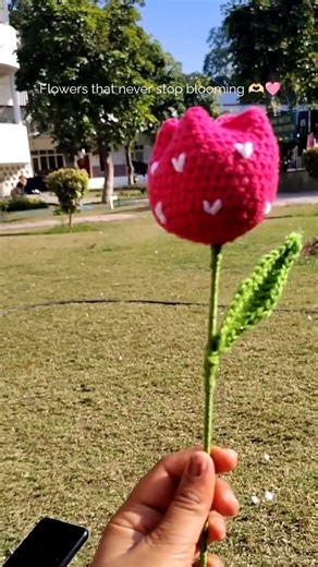 Silkyloops on Instagram: "Handcrafted with patience, love, and countless tiny stitches, this crochet flower is a little reminder that beautiful things take time. Each petal is shaped with care, turning simple yarn into something warm and meaningful. Unlike real flowers, this one will never fade—its charm stays forever, just like the emotions woven into it. Perfect for gifting, decorating, or simply brightening your space, this flower carries a cozy handmade soul. In a world that rushes, slow cre
