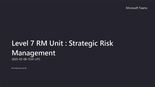 SRM Module 1 class recording