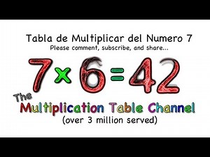 Multiplication Practice Table 7 Español Song and Flash Cards