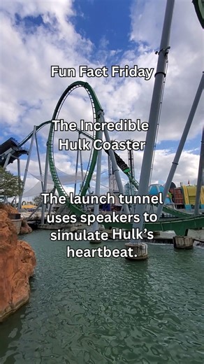 Next time you’re strapped into the Incredible Hulk Coaster, listen to the speakers right by your ears. 🎧 You can actually hear a heartbeat accelerating right before you’re launched out of the tunnel! 🎢💨 Universal worked with Patrick Stump of Fall Out Boy to create this custom "heart-pounding" score. #UniversalOrlando #IncredibleHulk #FunFactFriday #IslandsOfAdventure #UniversalStudios #ThemeParkSecrets #HulkCoaster #Universal2026 #Reels | DizN Vacations at CS Elements Travel- Jessica Yashin