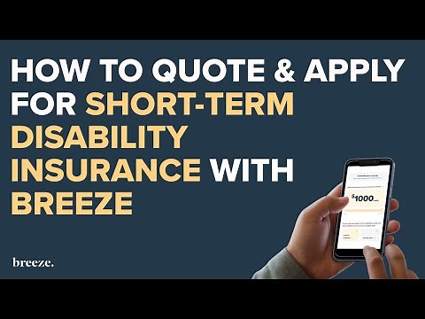 How to Quote & Apply for Short-Term Disability Insurance With Breeze