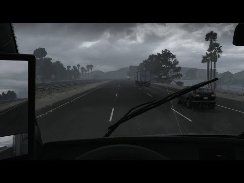 Driving a Truck in Heavy Rain 🌧️ | American Truck Simulator Cockpit Camera | Realistic Gameplay