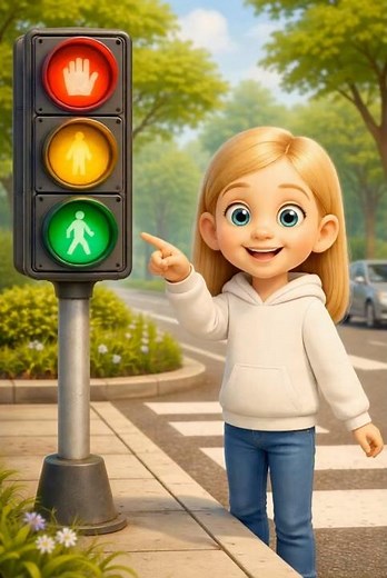 Traffic Light Song 🚦 Learn Red, Yellow & Green in 20 Seconds