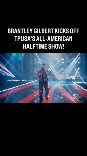 🎵 @brantleygilbert ROCKS the crowd with “Real American” to kick stat the @turningpointusa All American Halftime show. Join our special live coverage of TPUSA’s ALL-AMERICAN HALFTIME SHOW. | America's Voice News