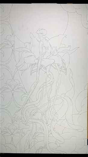 Transfer Process of Refflusia + Email Sign Up | #shorts #drawingprocess #sketching #art