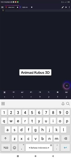 Animasi Kubus 3D dengan HTML dan CSS